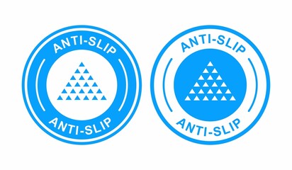 Anti slip logo vector template. Suitable for product label and preventive or warning symbol