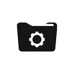 Sticker - Folder setting icon design. vector illustration