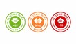 Glycemic index logo badge vector design