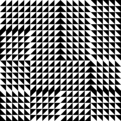 Leinwandbilder - Modern abstract geometric contemporary vector seamless pattern with simple elements and shapes. Graphic black and white minimalist background.