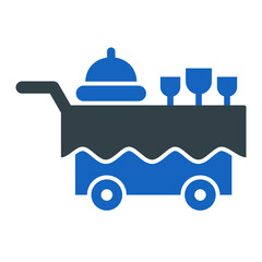 Sticker - Food Trolley Icon Design