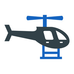 Sticker - Helicopter Icon Design