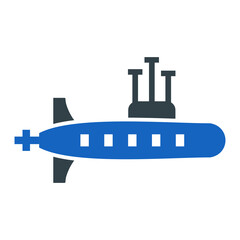 Sticker - Submarine Icon Design