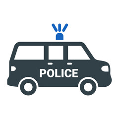 Canvas Print - Police van Icon Design