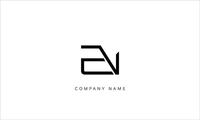 en, ne abstract letters logo monogram