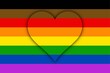 Bandera de Philadelphia color inclusivo con corazón