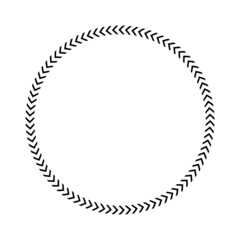 Wall Mural - Chevron circle arrow icon. Round arrow frame. Vector isolated on white.