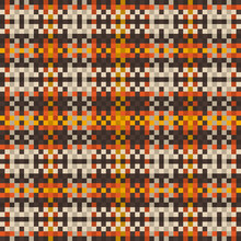 Tartan Plaid Pattern With Texture And Warm Color.