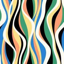 Colorful Seamless Chevron Background Pattern. Wave Print.