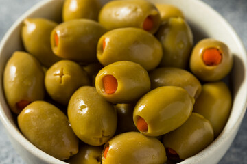 Raw Marinated Organic Green Olives