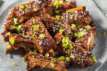 Wall Mural - Homemade Spicy Asian Baby Back Ribs