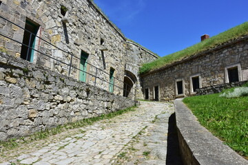 Poster - old fortress in town Klodzko,Poland