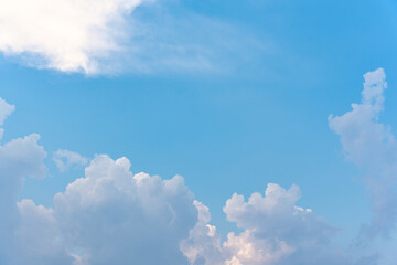 Wall Mural - White clouds on blue sky in sunny day