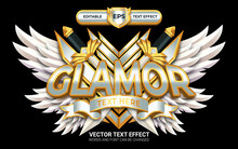 Glamor Badge With Editable Text Effect
