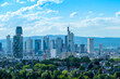 Frankfurt urban skyline, view from Goethe Tower