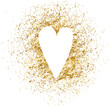 Gold Glitter Heart