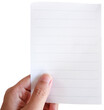 © Kwangmoozaa - Hand holding blank white note paper isolated