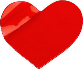 Wall Mural - red heart shape sticker isolated