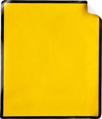 Wall Mural - blank warning sign yellow color with black element sticker isolated