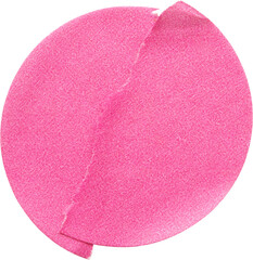 Wall Mural - blank pink round adhesive paper sticker label isolated
