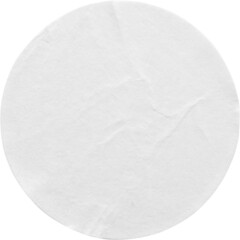 Wall Mural - blank white round paper sticker label isolated