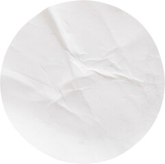 Wall Mural - blank white round paper sticker label isolated