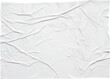 Blank white crumpled and creased paper sticker poster isolated