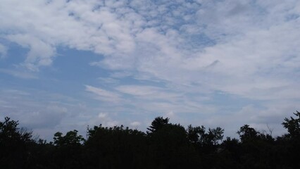 Wall Mural - Cloudy day time-lapse storm clouds