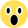 yellow emote vector with surprised expression