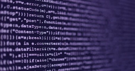 Wall Mural - 4k close up shot programming tag coding on screen. background concept for programming and coding web
