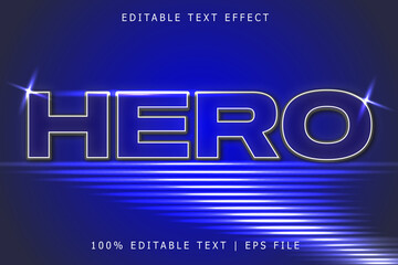 Hero editable Text effect 3 Dimension emboss modern style