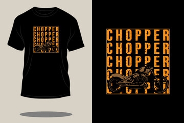 Wall Mural - chopper retro t shirt design