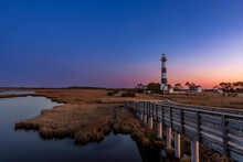 Bodie Lighthouse At Nags Head In The Outer Banks Of North Carolina