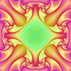 Wall Mural - 3d effect - abstract kaleidoscopic color gradient  graphic