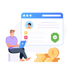 Wall Mural - Online Insurance 