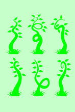 Green Beanstalk Design Vector Illustration