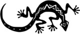 Fototapeta Dinusie - vector de salamandra con motivos étnicos
