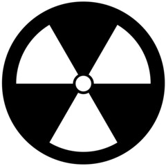 Radiation Hazard Sign. Symbol of radioactive threat alert. 