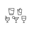 Drink Icon Set Vector Symbol Design Illustration