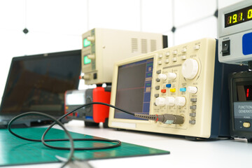 Sticker - Measuring instruments in the physics laboratory of nanotechnology development