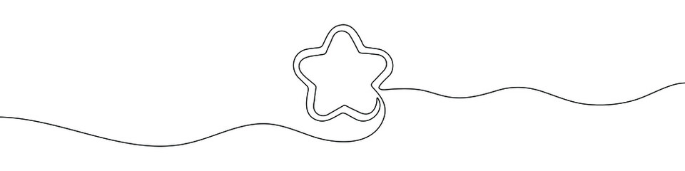 Wall Mural - star one line icon. one line drawing background. continuous line drawing of star. vector illustratio