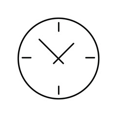 Wall Mural - clock vector icon. time concept. vector illustration. thin line icon. black flat symbol of time