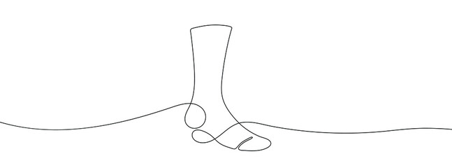 Wall Mural - continuous line drawing of socks. socks one line icon. one line drawing background. vector illustrat
