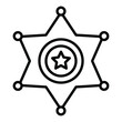 Sheriff Badge Icon Style