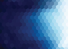 Hexagon Blue White Gradient Background Vector