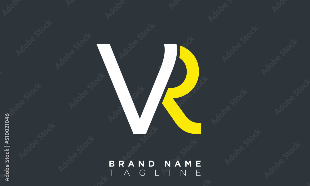 VR Alphabet letters Initials Monogram logo RV, V and R Stock Vector ...