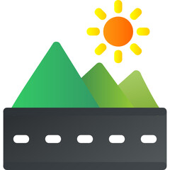 Poster - Hills Landscape Icon