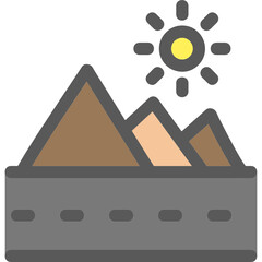 Poster - Hills Landscape Icon