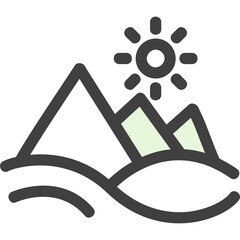 Poster - Pyramid Landscape Icon