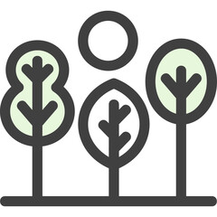 Sticker - Tree Landscape Icon